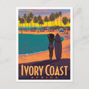 Carte Postale Côte d'Ivoire Afrique Voyage Vintage 