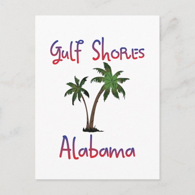 Carte Postale Côte du Golfe Alabama (Devant)