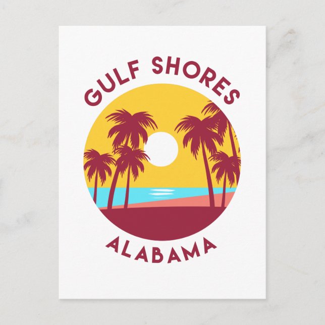 Carte Postale Côte du Golfe, Paysage de l'Alabama (Devant)