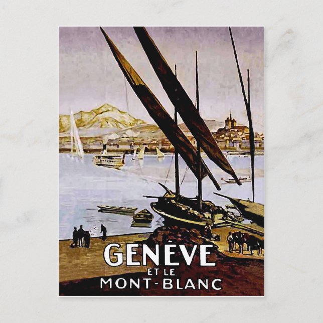 Carte Postale Côte d'un lac de Genève, Suisse (Devant)