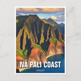 Carte Postale Côte Nā Pali Kauai Hawaii Voyage