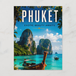 Carte Postale 🌊 Côte tropicale de Phuket Thaïlande 🛶