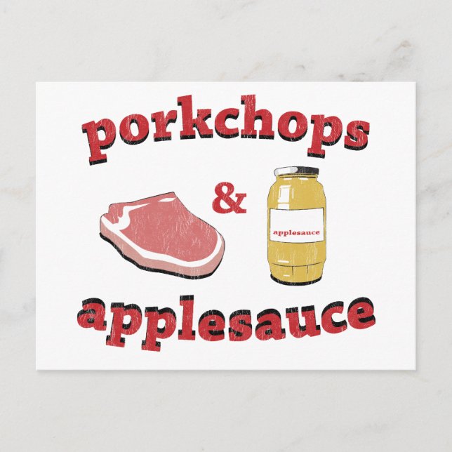 Carte Postale côtelettes et applesaudissements (Devant)