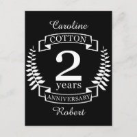 Coton mariage anniversaire 2 ans mariés