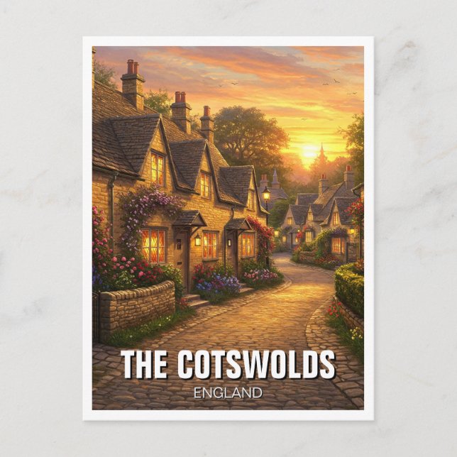Carte postale Cotswolds Village (Devant)
