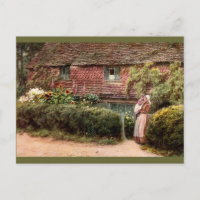 Cottage rose mère et enfant