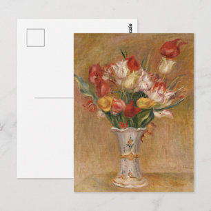 Carte Postale Cottagecore Renoir Floral Vintage Art Tulipe
