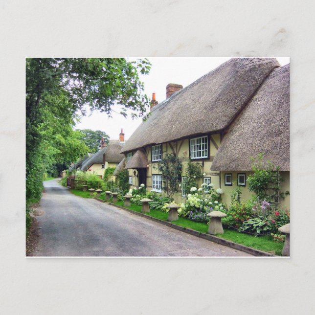 Carte Postale Cottages en chaume (Devant)