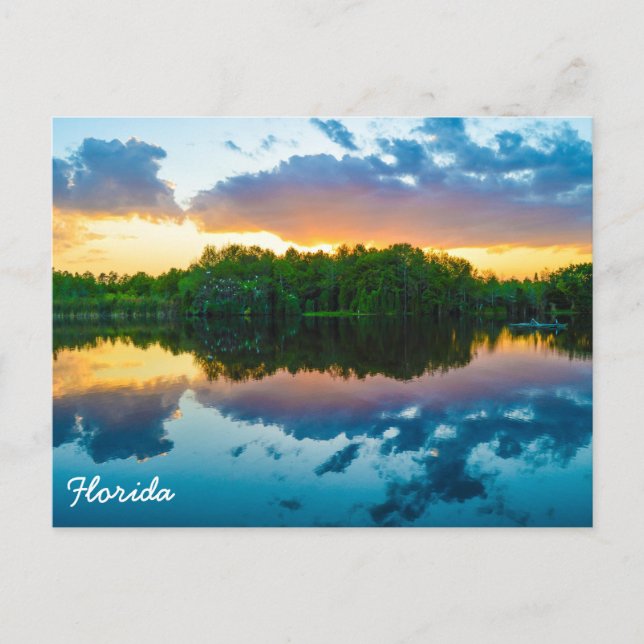 Carte Postale Couché de soleil de Floride (Devant)