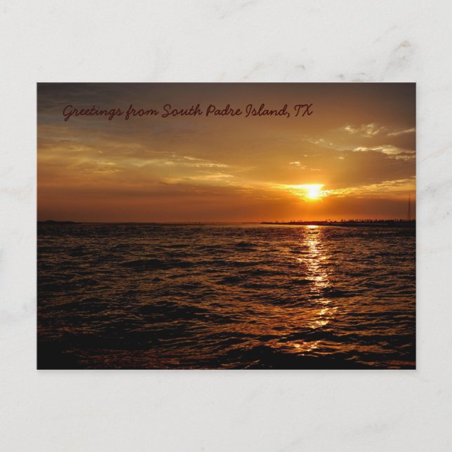 Carte postale couché de soleil de South Padre Isla (Devant)