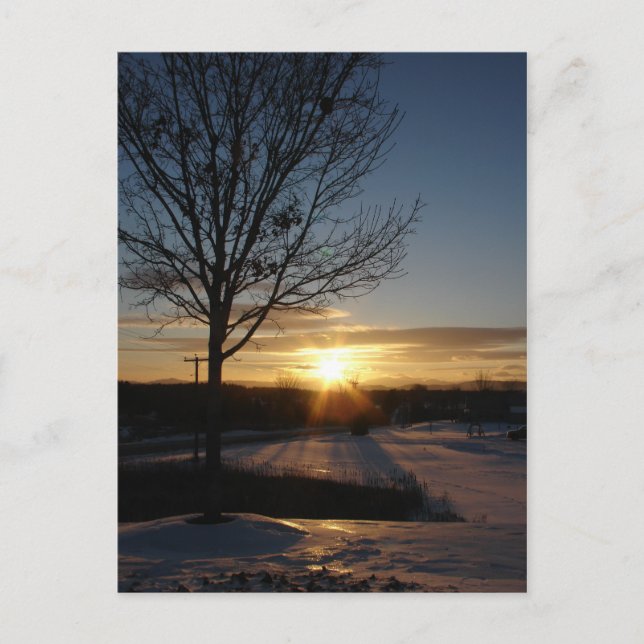 Carte Postale Couché de soleil du Vermont (Devant)