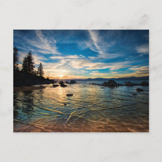 Carte Postale Couché de soleil sur le lac Tahoe