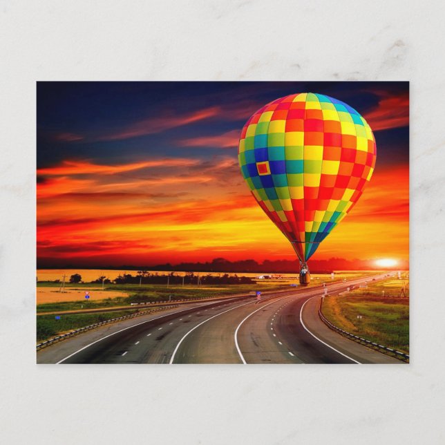 Carte Postale Coucher de soleil (Devant)