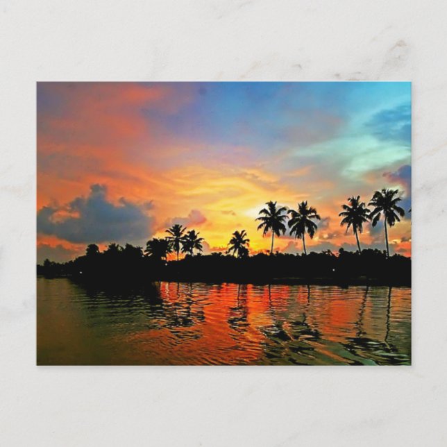 Carte Postale coucher de soleil (Devant)