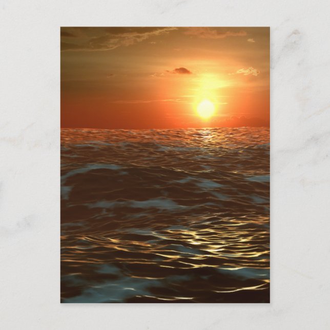 Carte Postale Coucher de soleil (Devant)