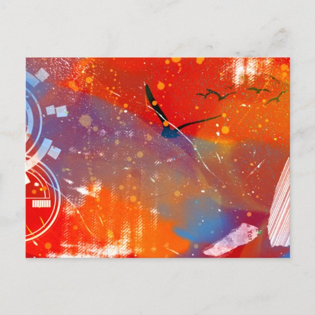 Carte Postale coucher de soleil (Devant)