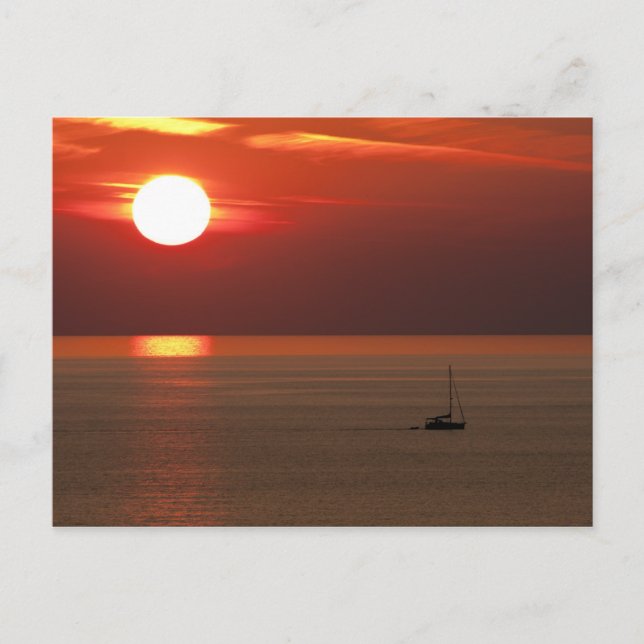 Carte Postale Coucher de soleil à Alanya (Devant)