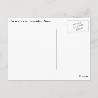 Carte Postale Coucher de soleil à Assinie, Côte d'Ivoire