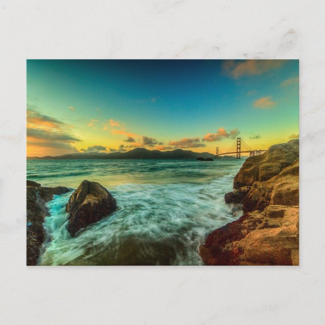 Carte Postale Coucher de soleil à Baker Beach (Devant)