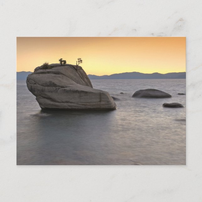 Carte Postale Coucher de soleil à Bonsai Rock, Lac Tahoe... (Devant)