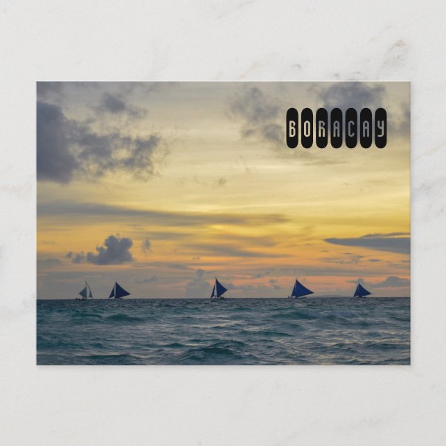Carte Postale Coucher de soleil à Boracay (Devant)
