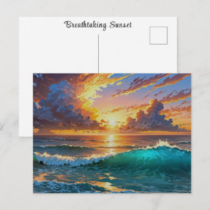 Carte Postale Coucher de soleil à couper le souffle Lever de sol