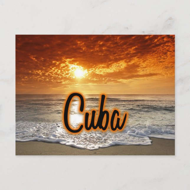 Carte Postale Coucher de soleil à Cuba (Devant)
