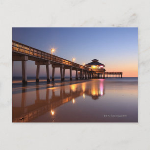 Carte Postale Coucher de soleil à Fishing Pier, Fort Myers Beach