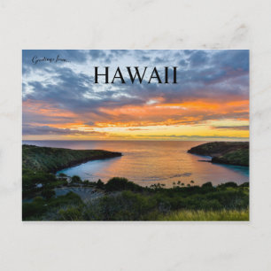 Carte Postale Coucher de soleil à Hanauma Bay Hawaii