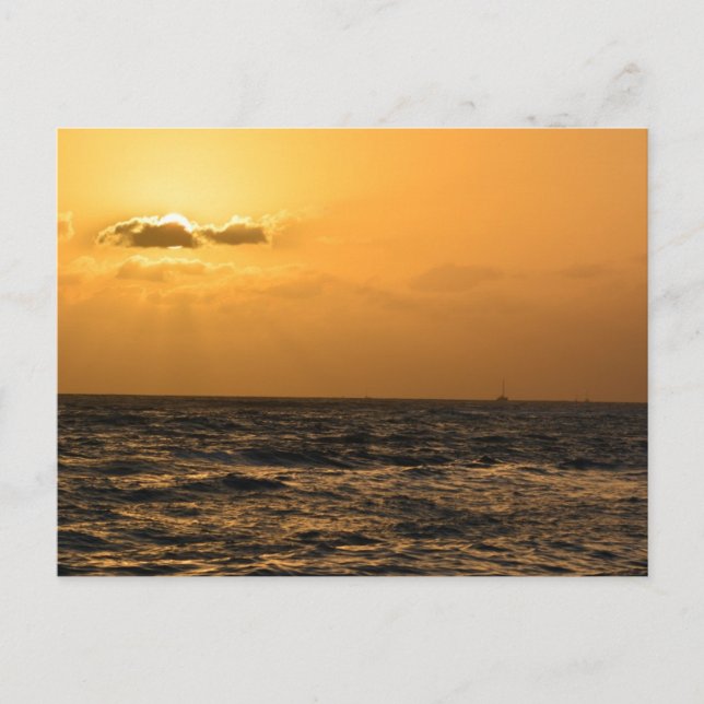 Carte Postale Coucher de soleil à Hawaï à Koloa (Devant)