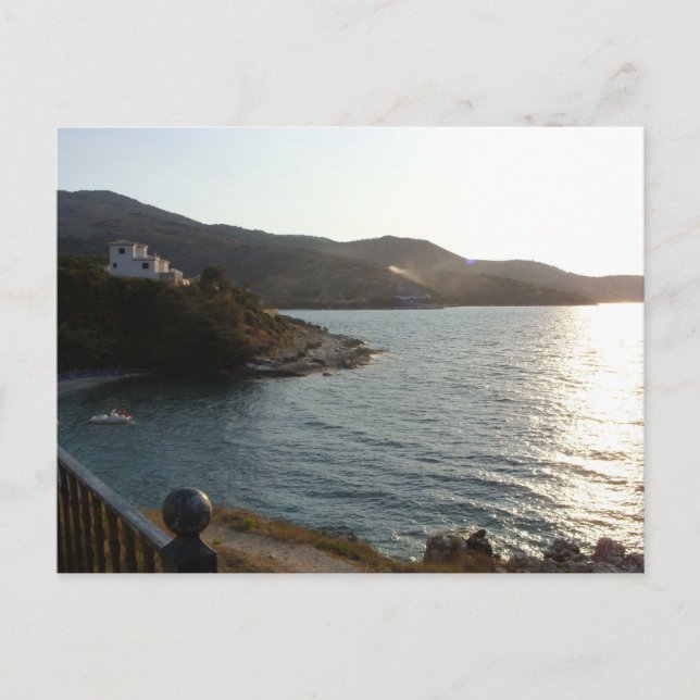 Carte Postale Coucher de soleil à Kassiopi, Corfou (Grèce) (Devant)