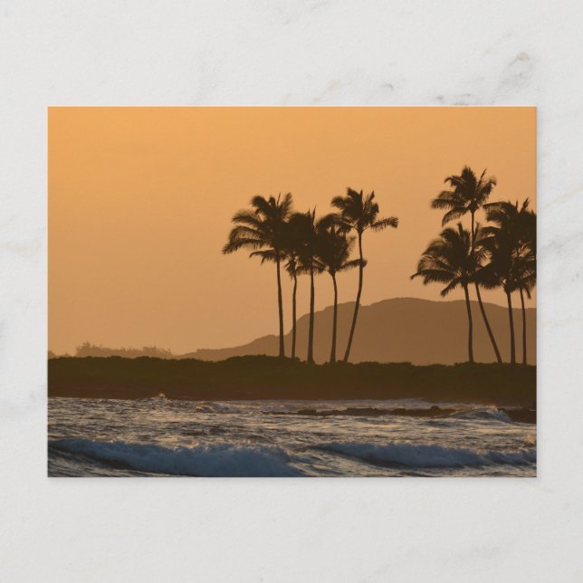 Carte Postale Coucher de soleil à Kauai (Devant)