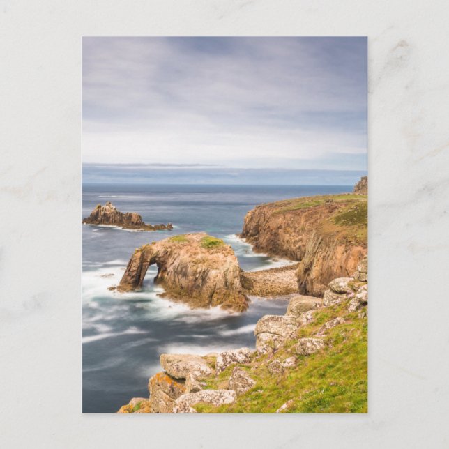 Carte Postale Coucher de soleil à Lands End à Cornwall Angleterr (Devant)