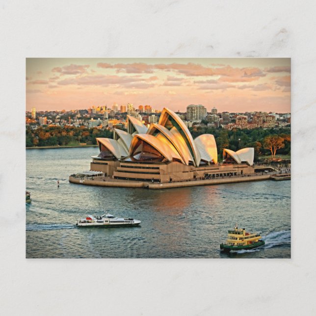 Carte Postale Coucher de soleil à l'Opéra de Sydney - Australie (Devant)