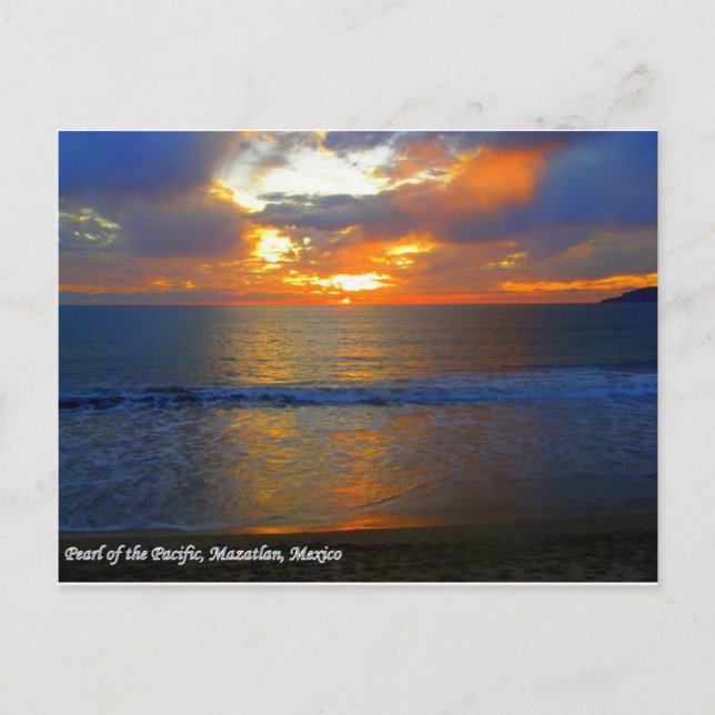 Carte Postale Coucher de soleil à Mazatlan Mexique (Devant)