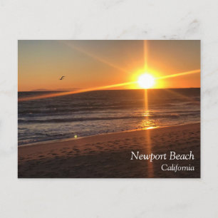 Carte Postale Coucher de soleil à Newport Beach, Californie