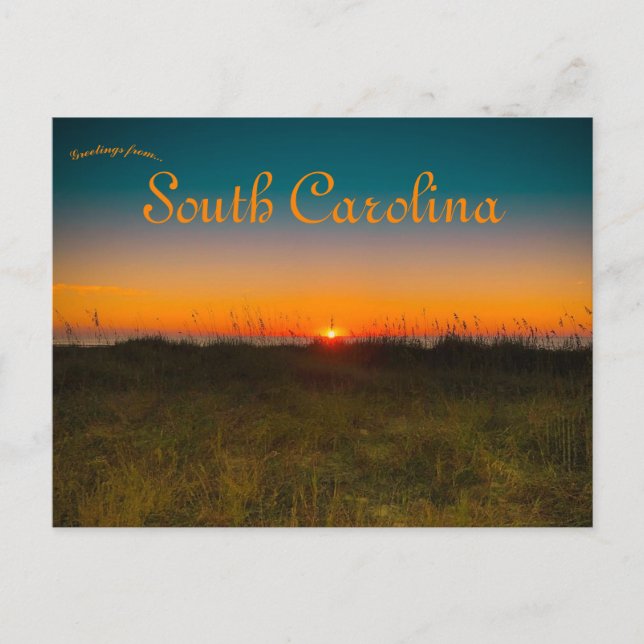 Carte Postale Coucher de soleil à North Myrtle Beach Caroline du (Devant)
