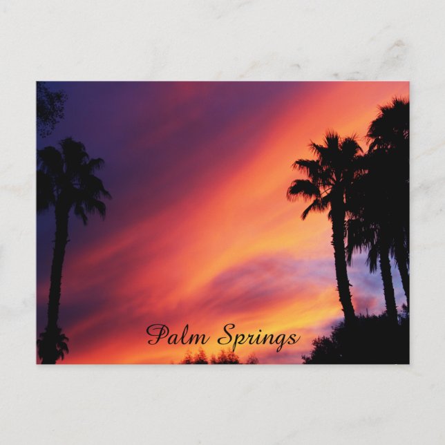 Carte Postale Coucher de soleil à Palm Springs (Devant)