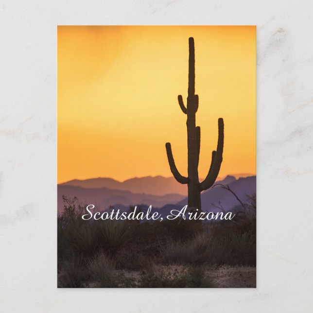 Carte Postale Coucher de soleil à Scottsdale avant la tempête (Devant)