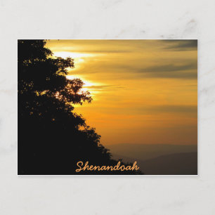 Carte Postale Coucher de soleil à Shenandoah