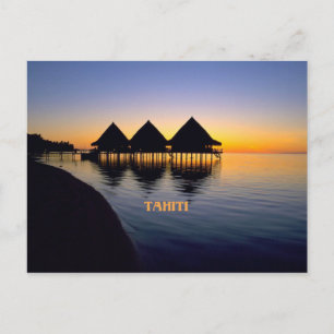 Carte Postale Coucher de soleil à Tahiti