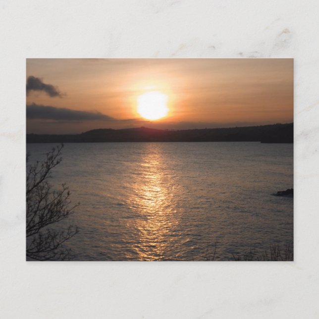 Carte Postale Coucher de soleil à Torquay, Devon (Devant)