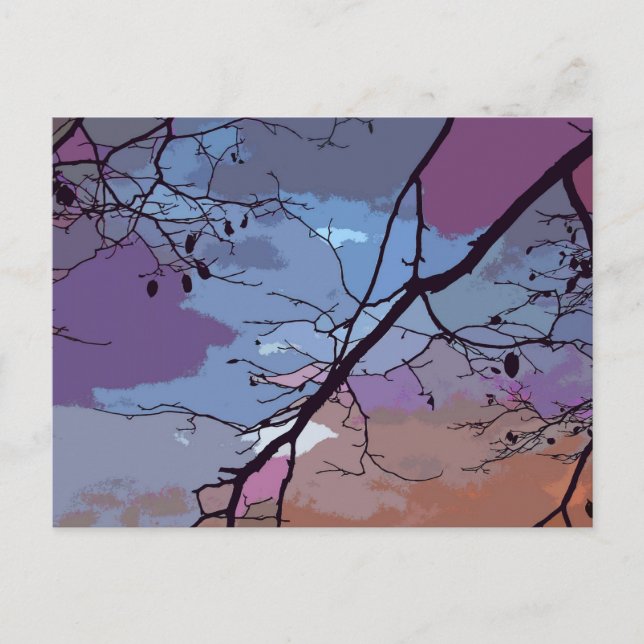 Carte Postale Coucher de soleil Abstrait (Devant)