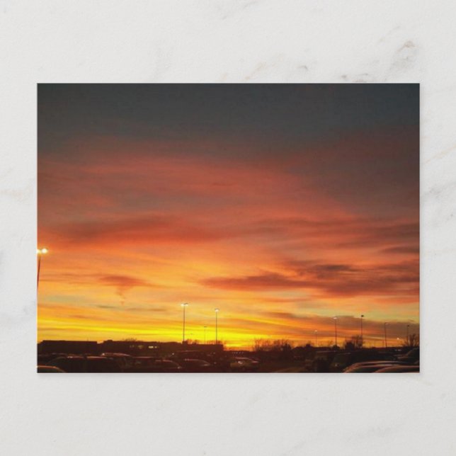 Carte Postale Coucher de soleil au Kansas (Devant)