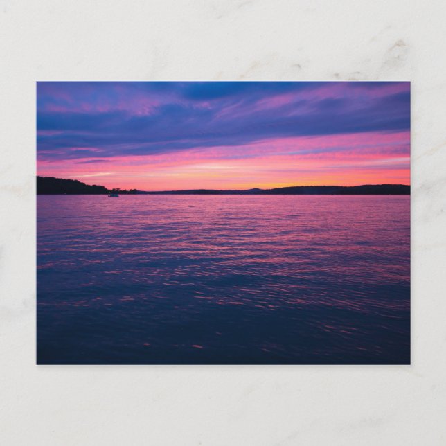 Carte Postale Coucher de soleil au lac Seneca, Ohio (Devant)