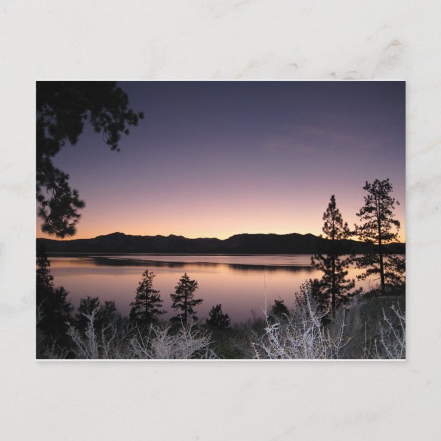 Carte Postale Coucher de soleil au lac Tahoe (Devant)