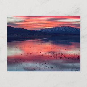 Carte Postale Coucher de soleil au lac Utah