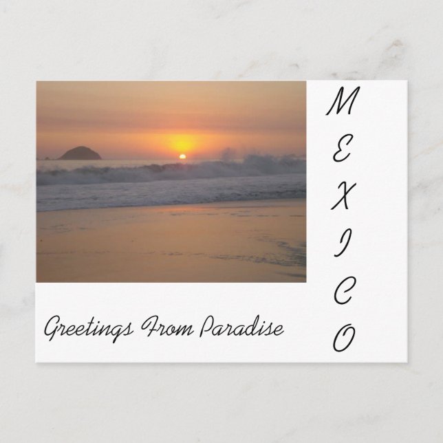 Carte Postale Coucher De Soleil Au Mexique (Devant)