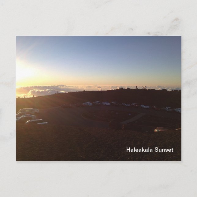 Carte Postale Coucher de soleil au sommet de Haleakala- Maui Haw (Devant)