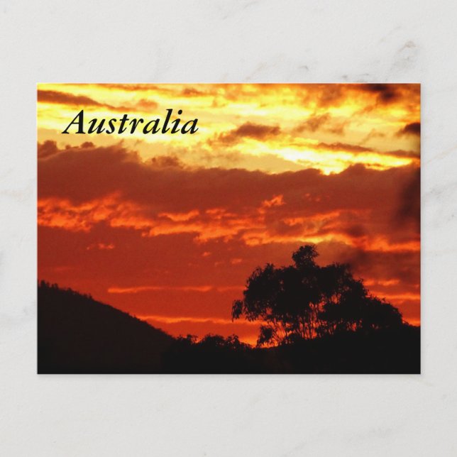 Carte Postale Coucher de soleil australien (Devant)